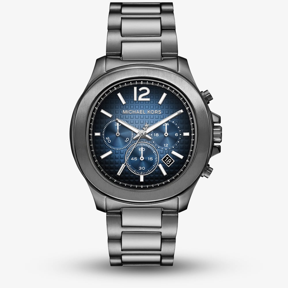 House of Watches - Michael Kors Mens Sage Blue Dial Grey Chronograph Watch MK9213