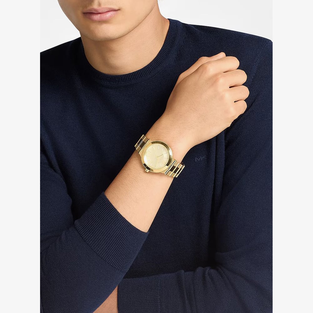 Michael Kors Ladies Oversized Billie Gold - Tone Bracelet Watch MK9273