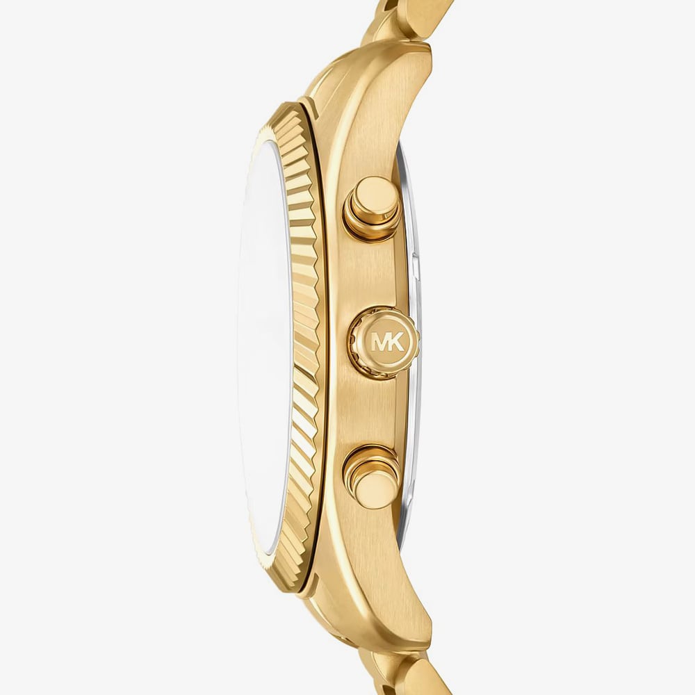 Michael Kors Mens Oversized Lexington Gold -Tone Bracelet Watch MK9276