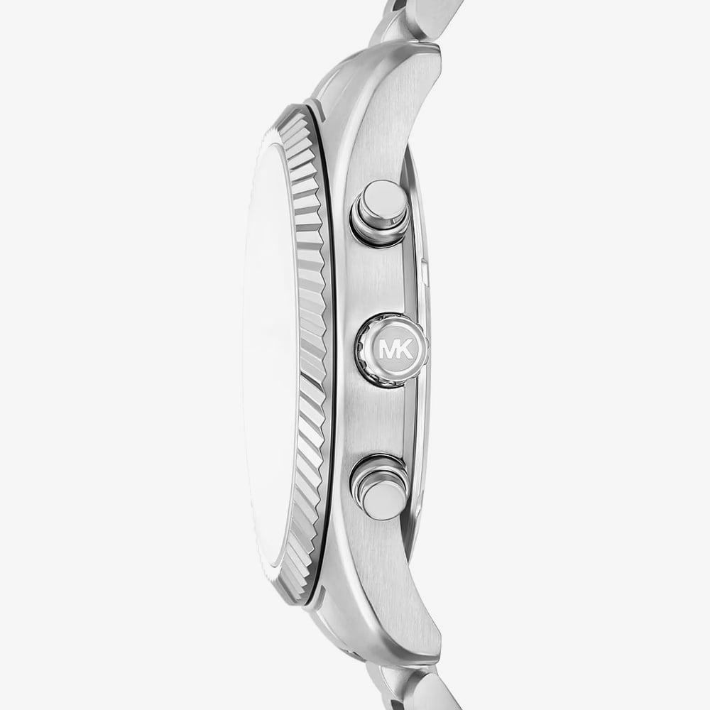 Michael Kors Mens Oversized Lexington Brown Dial Silver - Tone Bracelet Watch MK9278