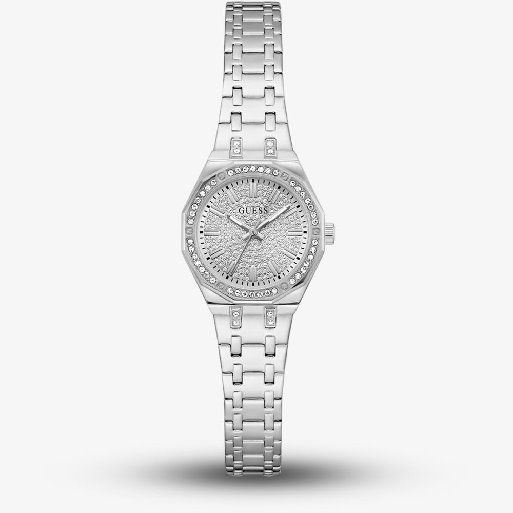 Guess Women's Crystal Silver Glitz Dial Silver Tone Bracelet Watch - Image 7