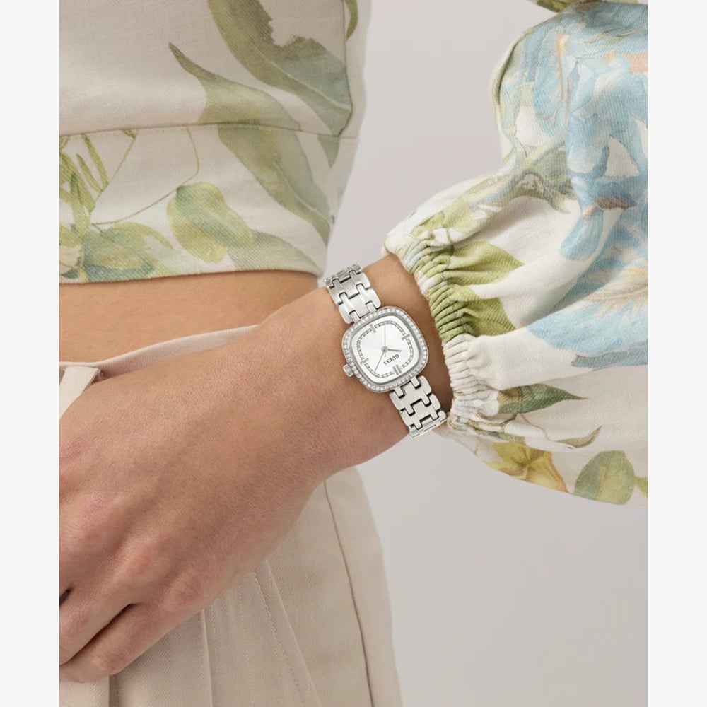 Guess Ladies Hazel Silver Crystal Bracelet Watch GW1018L1