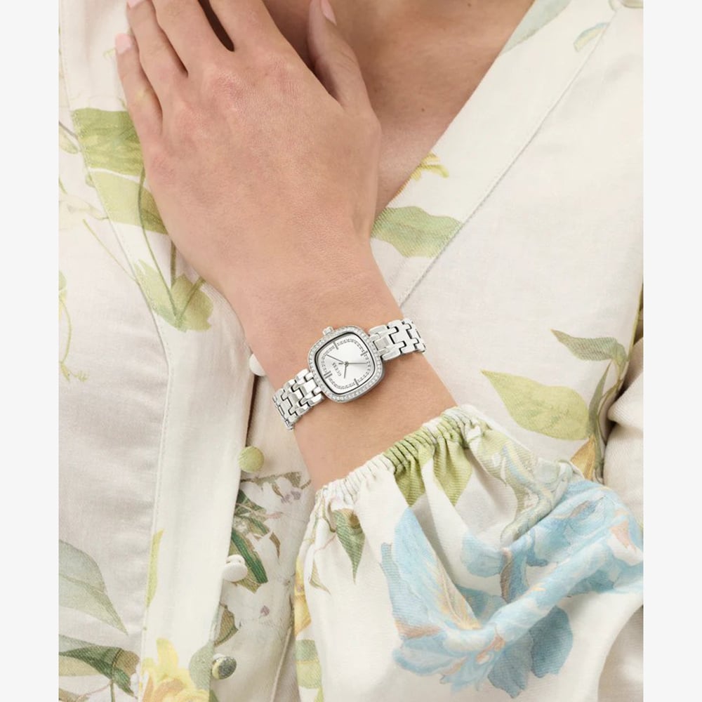 Guess Ladies Hazel Silver Crystal Bracelet Watch GW1018L1