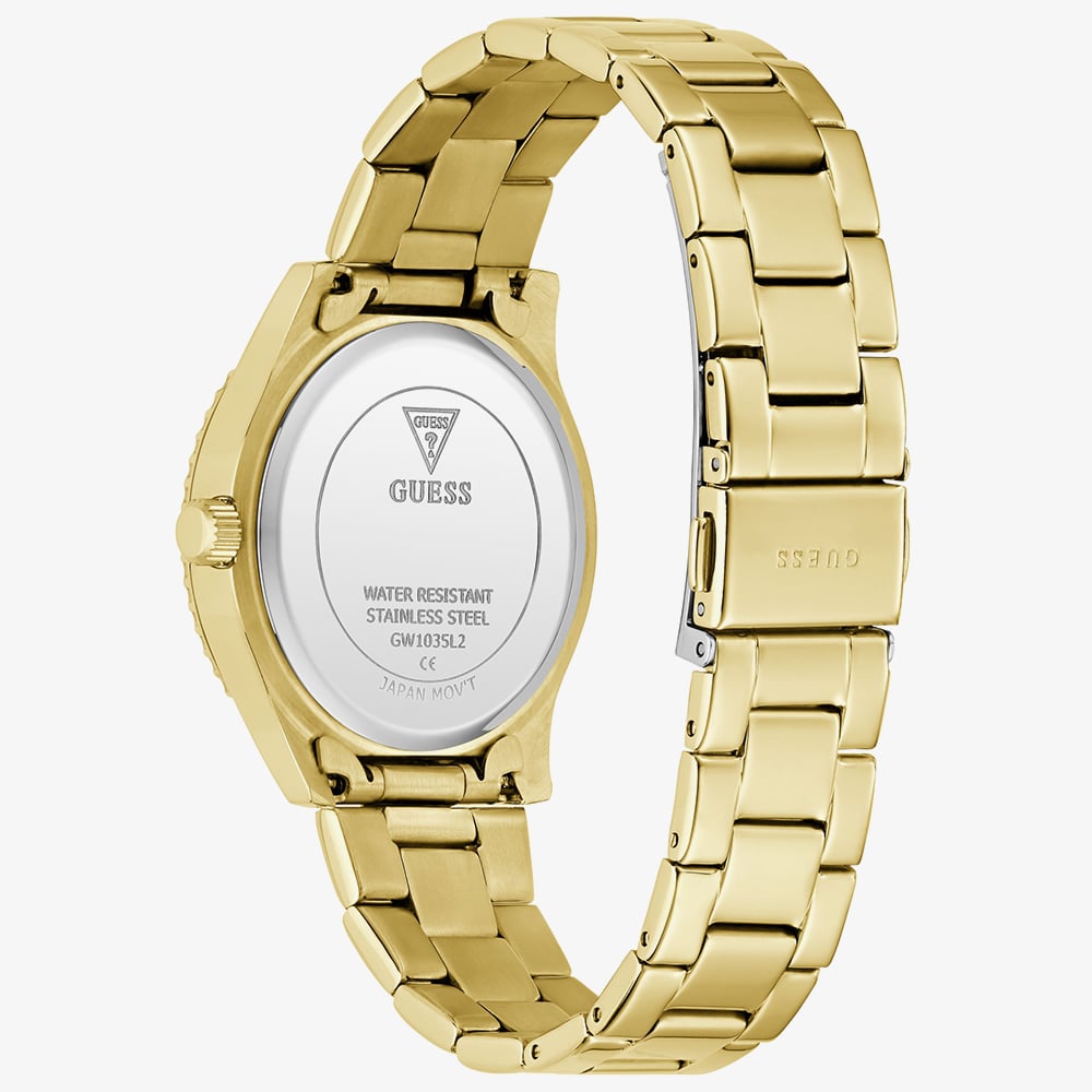 Guess Ladies Mariana Gold Tone Teal Dial Bracelet Watch GW1035L2