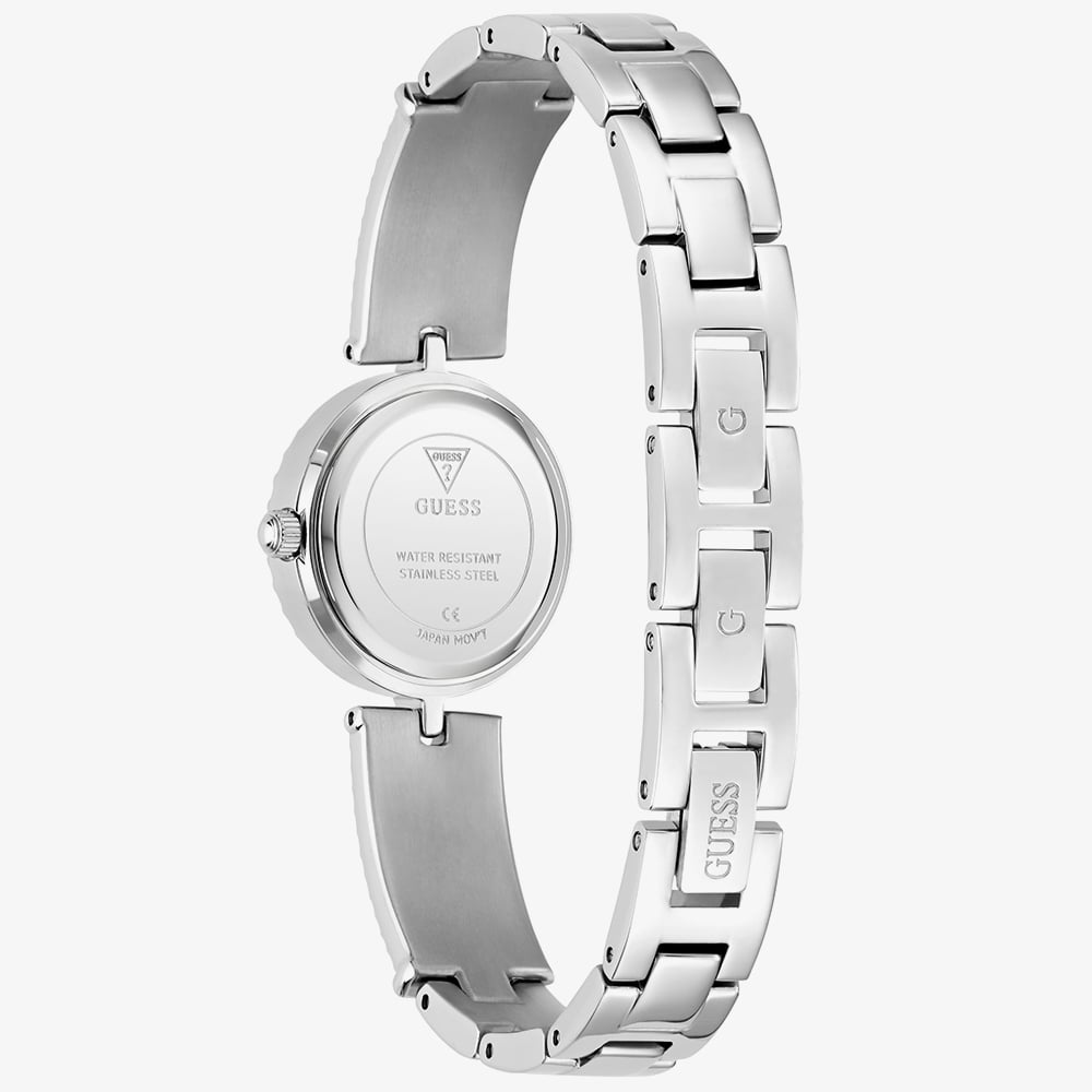 Guess Ladies Holly Silver Crystal Bracelet Watch GW1017L1