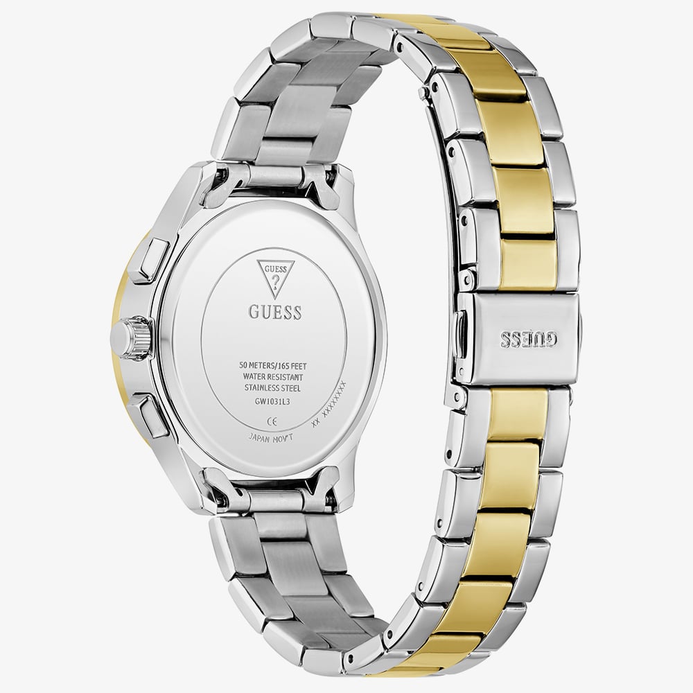 Guess Ladies Birdie Two Colour Blue Dial Bracelet Watch GW1031L3