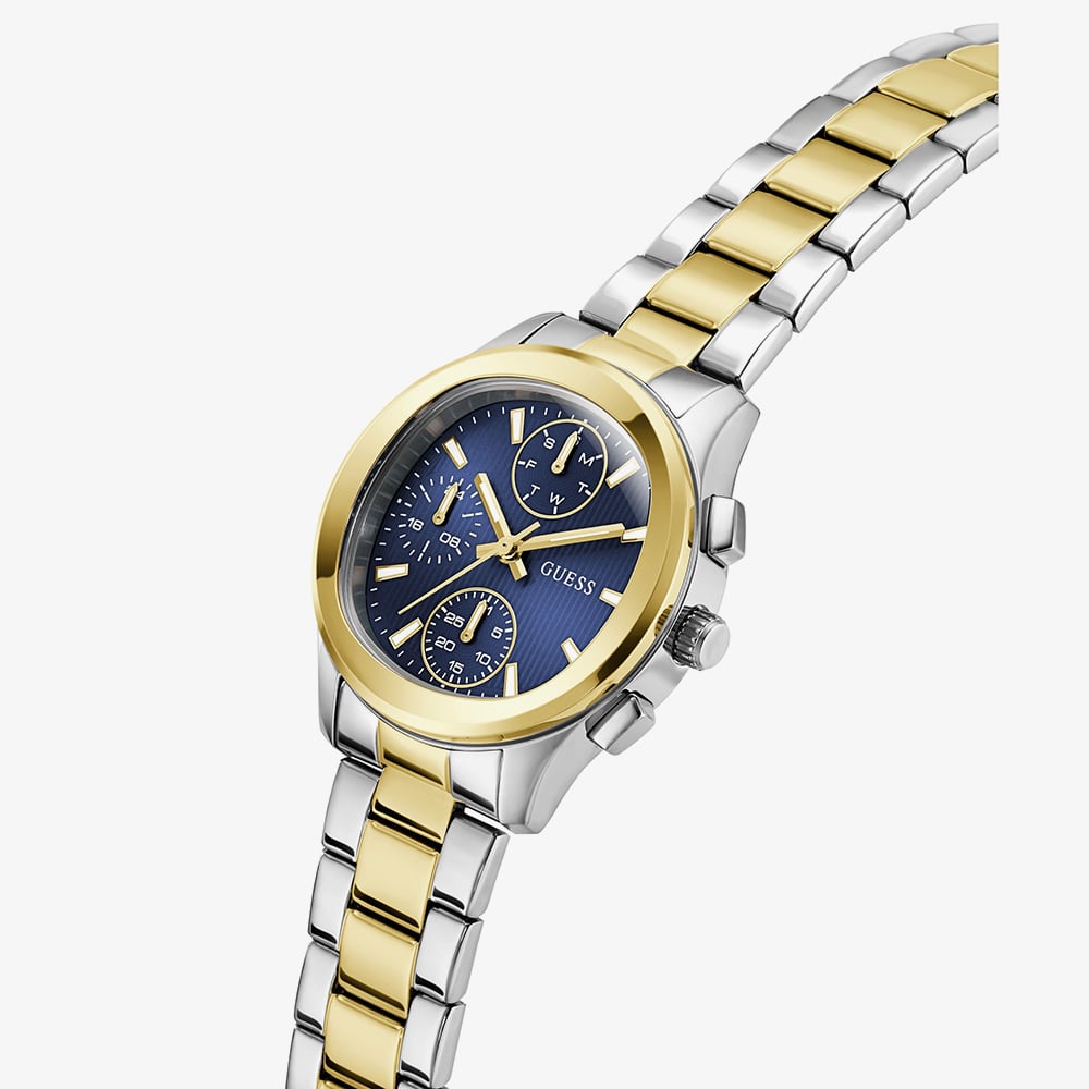 Guess Ladies Birdie Two Colour Blue Dial Bracelet Watch GW1031L3