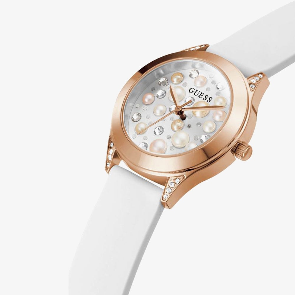 Guess Pearl Rose Gold Case Watch GW0381L3