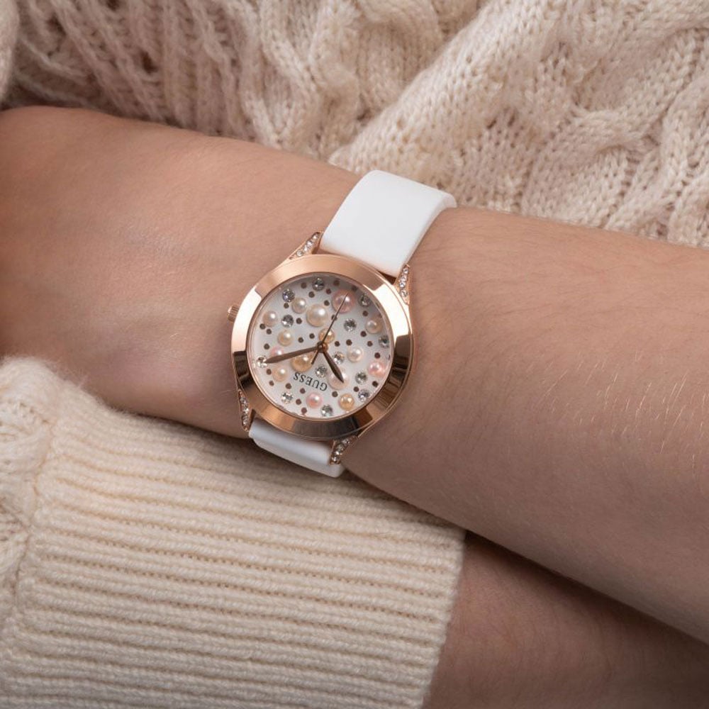 Guess Pearl Rose Gold Case Watch GW0381L3