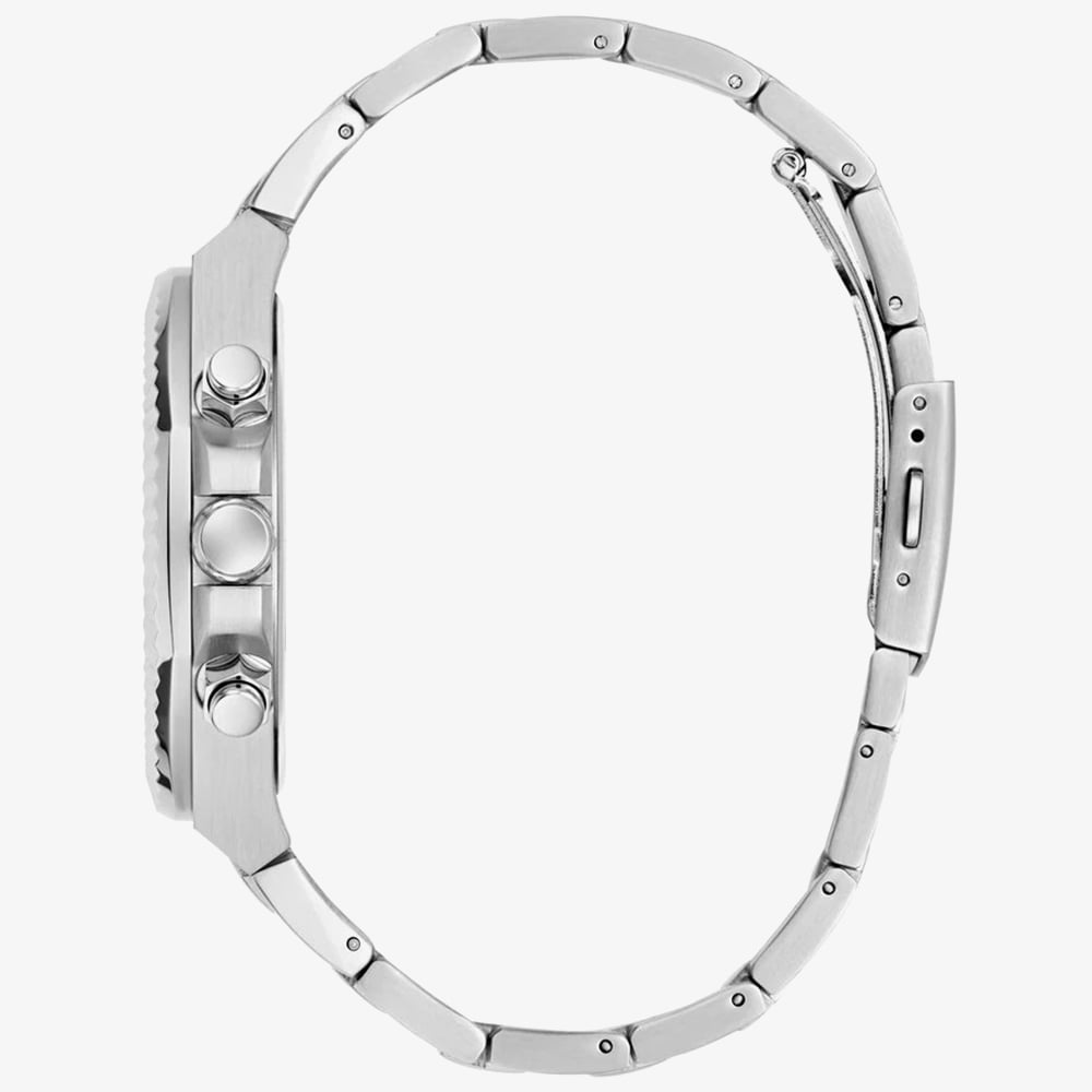 Guess Mens Equity Silver Red Dial Bracelet Watch GW0703G7