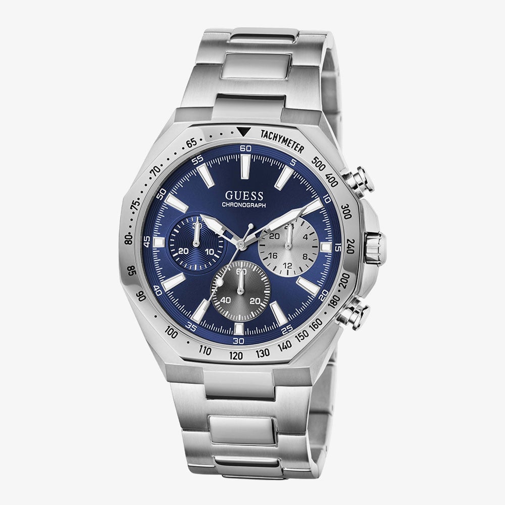 Guess Mens Blake Silver Bracelet Watch GW1122G1
