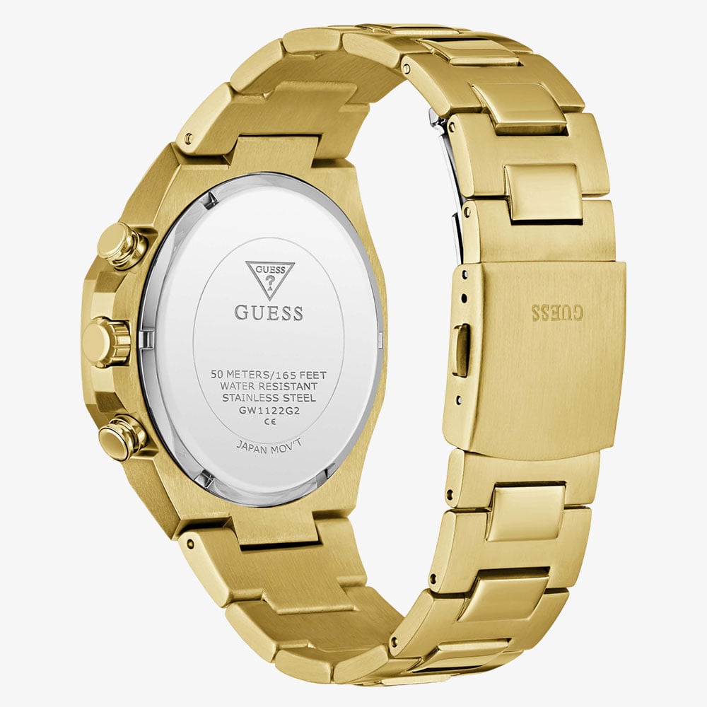 Guess Mens Blake Gold & Black Bracelet Watch GW1122G2