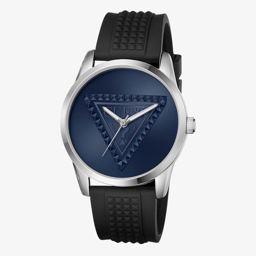 Guess Mens Mogul Black Rubber Strap Bracelet Watch GW1143G1