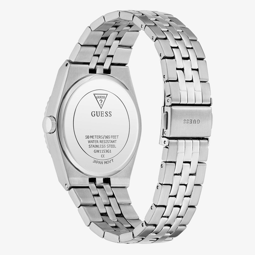 Guess Mens Vincent Silver & Blue Bracelet Watch GW1153G1