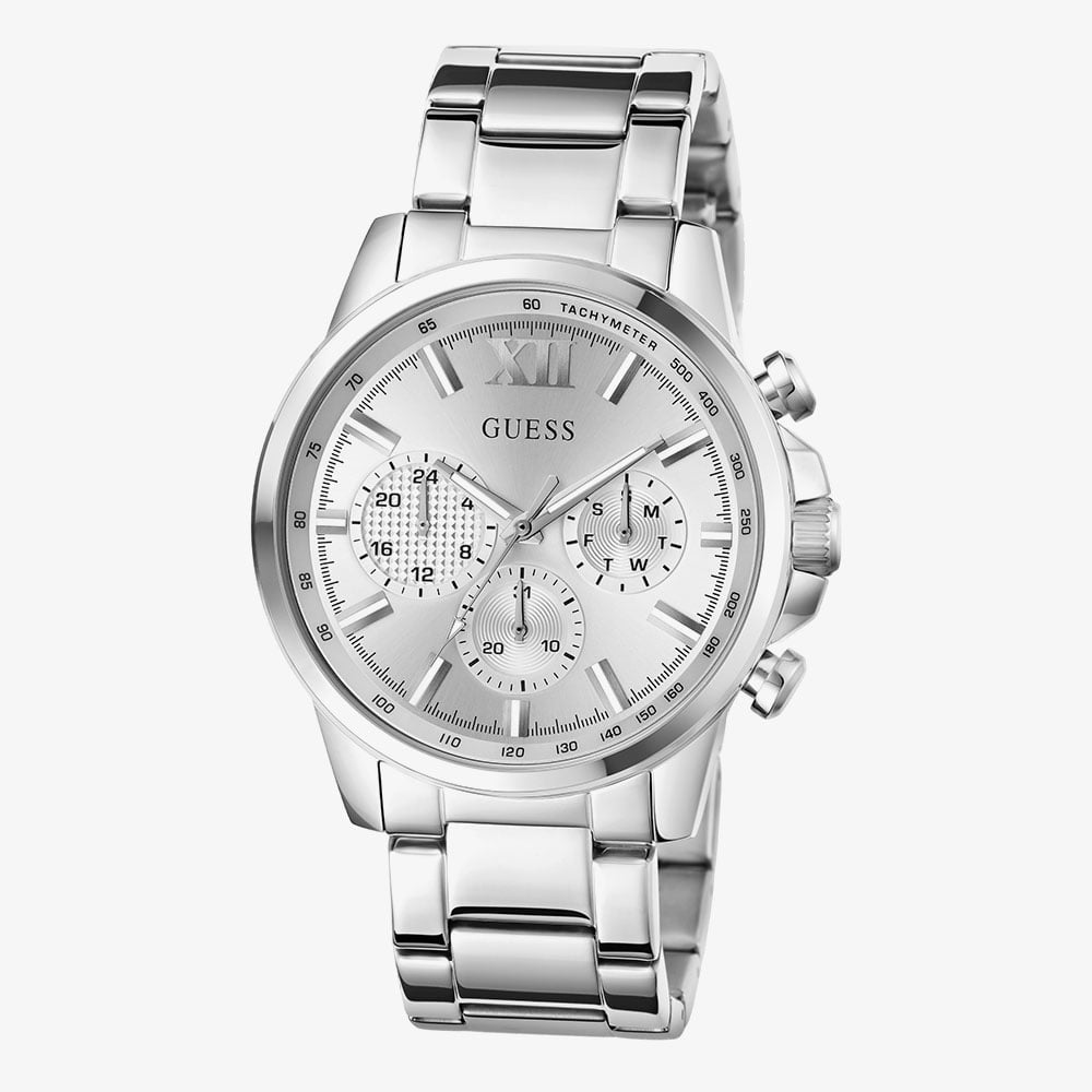 Guess Mens Walker Silver Bracelet Watch GW0900G6