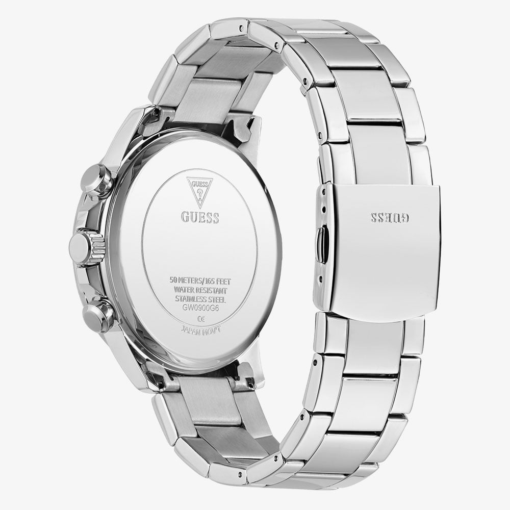 Guess Mens Walker Silver Bracelet Watch GW0900G6