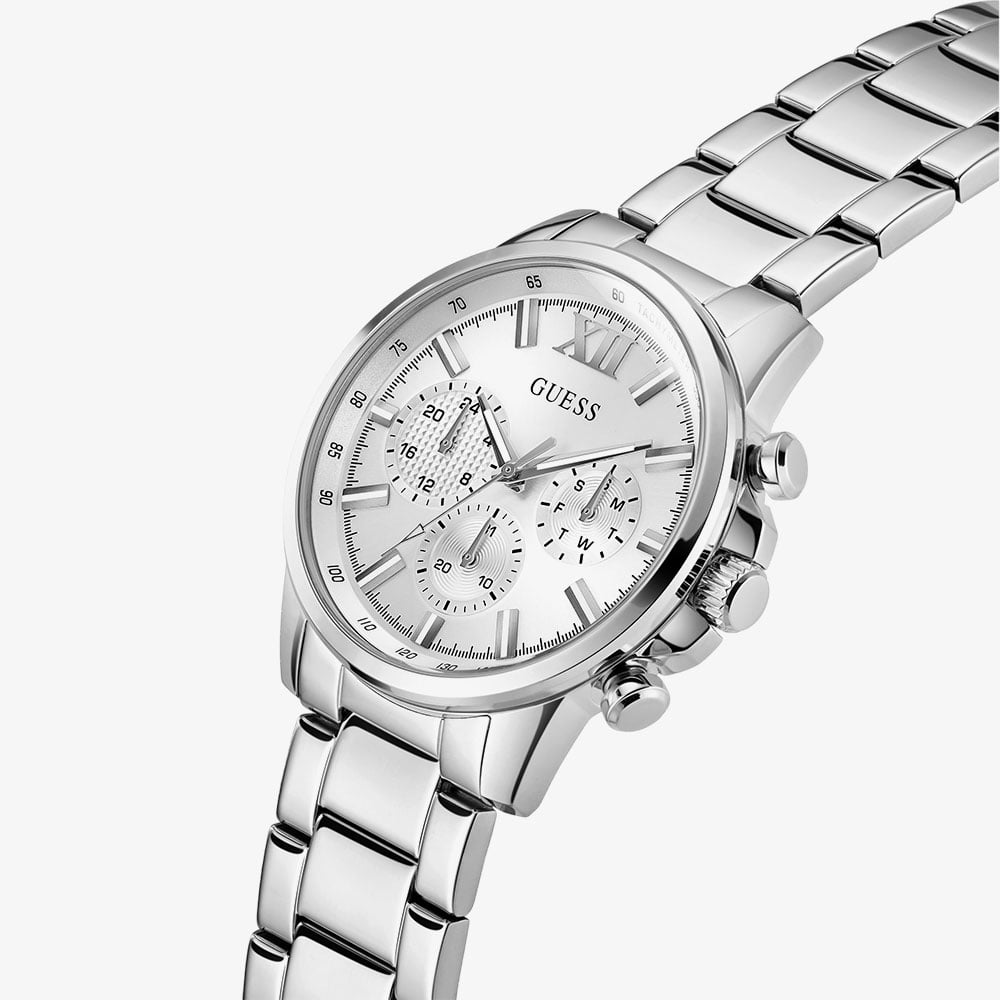 Guess Mens Walker Silver Bracelet Watch GW0900G6