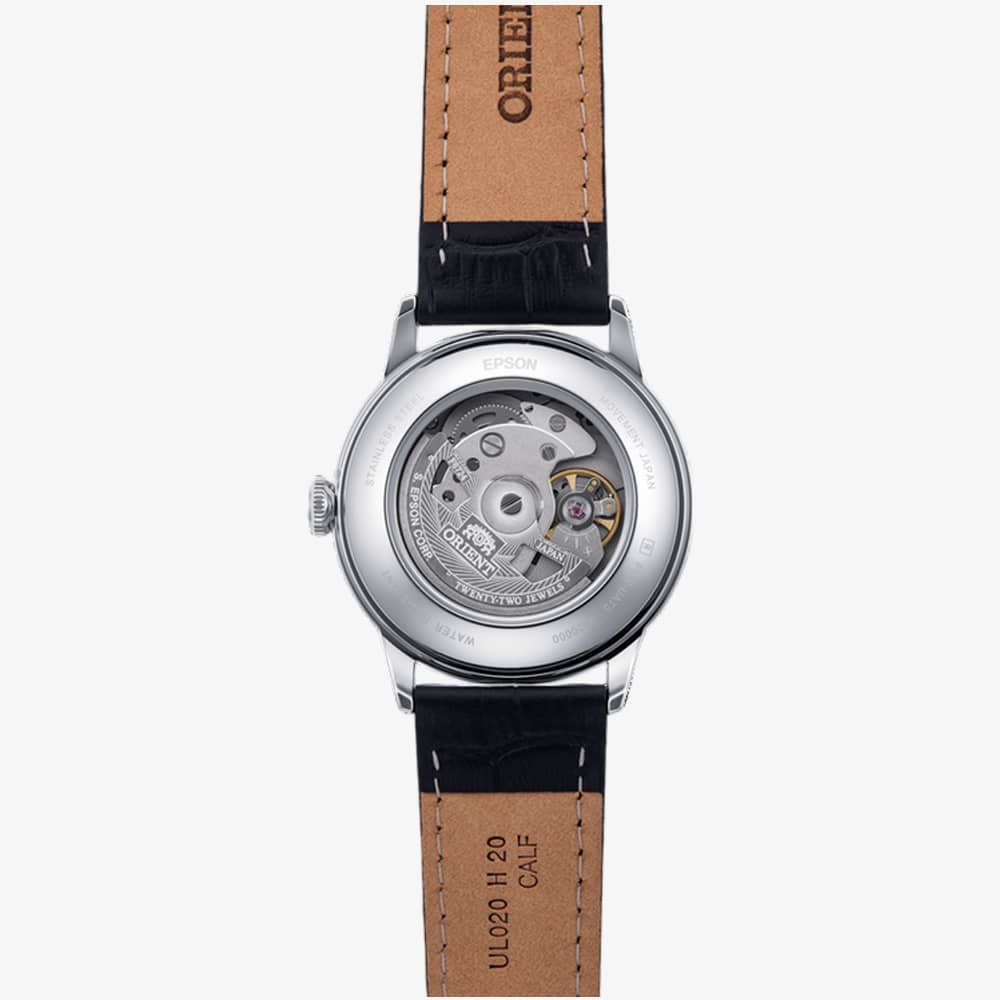 Orient Unisex Bambino White Dial Leather Strap RA-AC0M03S