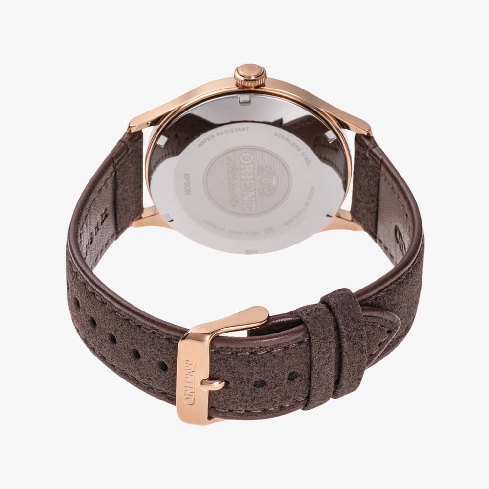Orient Mens Bambino Brown Dial Leather Strap Watch RA-AC0P04Y