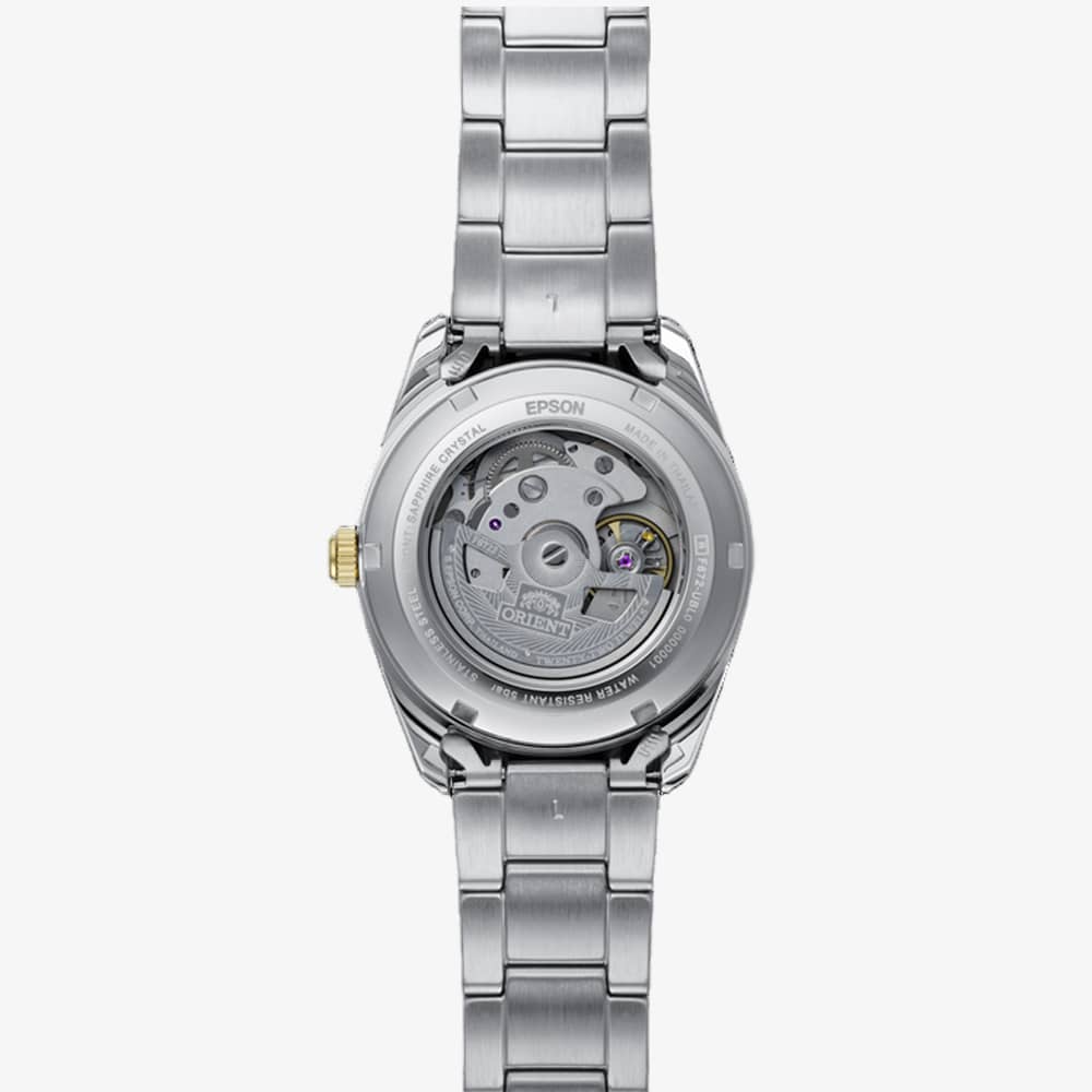 Orient Mens Stretto Silver Dial Two-Tone Bracelet Watch RA-AC0R01S