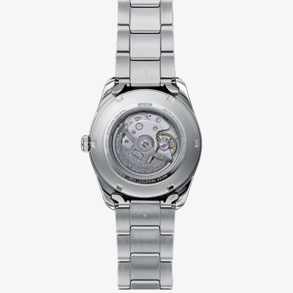 Orient Mens Stretto Sun & Moon Blue Dial Bracelet Watch RA-AK0315L