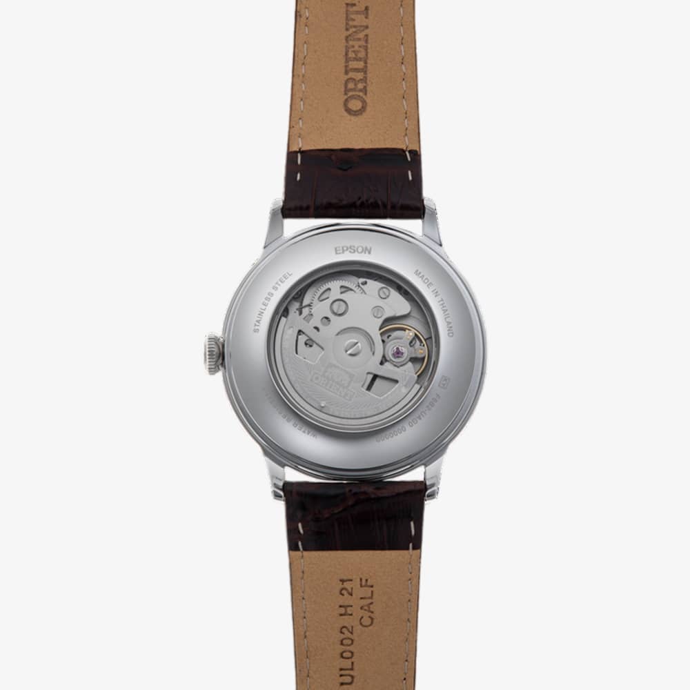 Orient Mens Classic Bambino Red Dial Leather Strap Watch RA-AK0705R