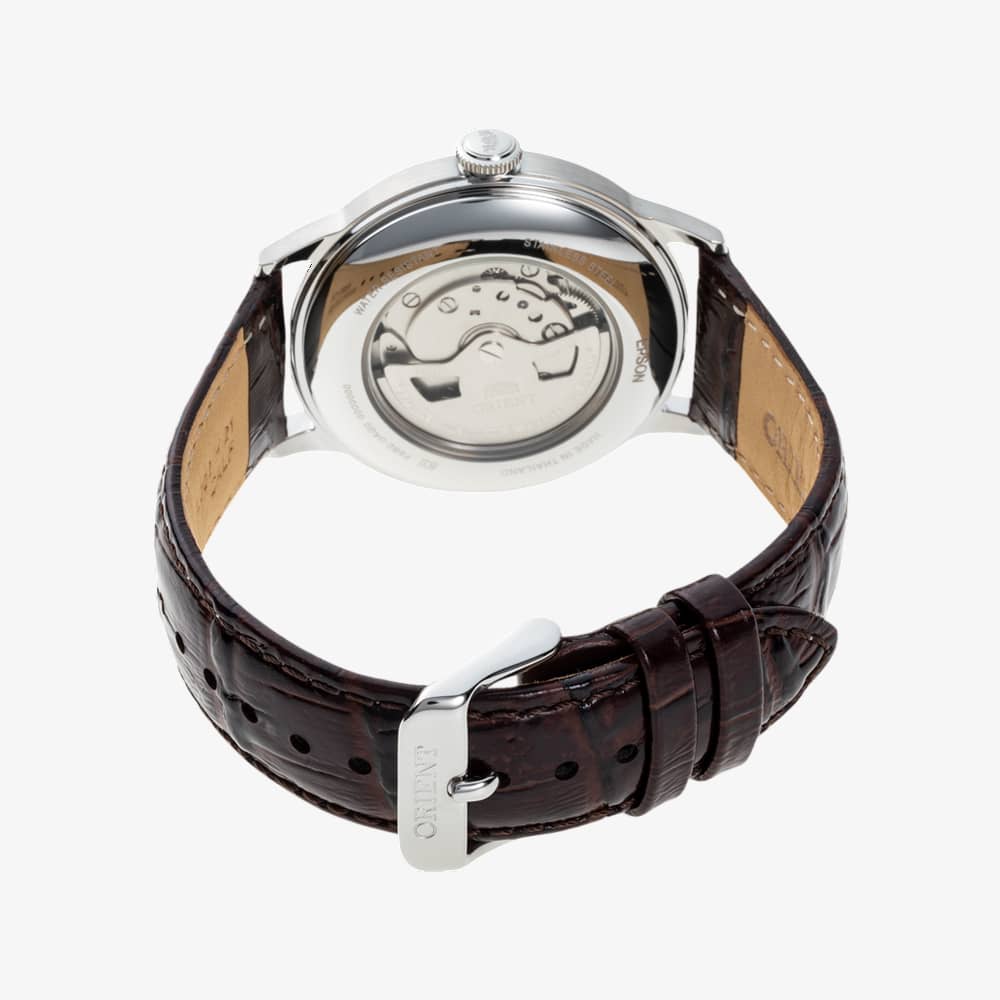 Orient Mens Classic Bambino Red Dial Leather Strap Watch RA-AK0705R
