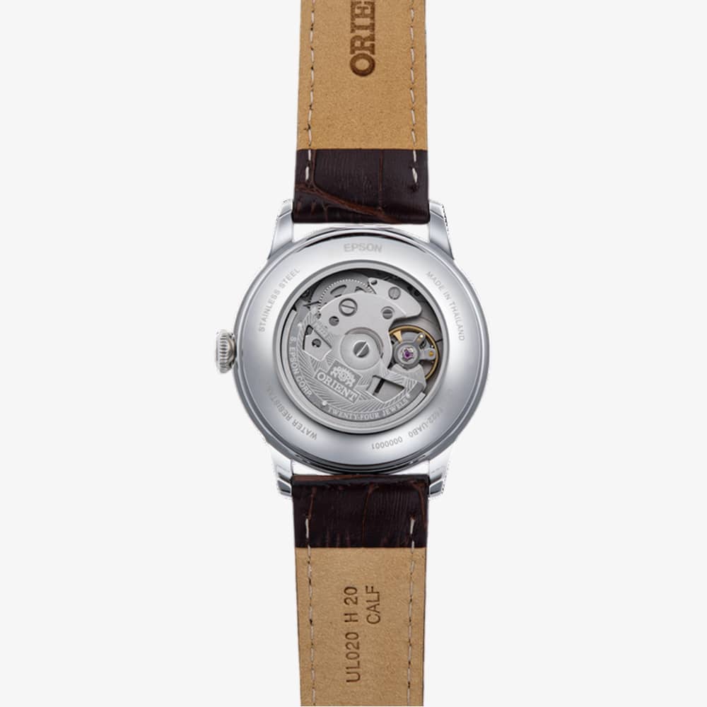 Orient Mens Bambino Small Seconds Ivory Dial Leather Strap Watch RA-AP0105Y