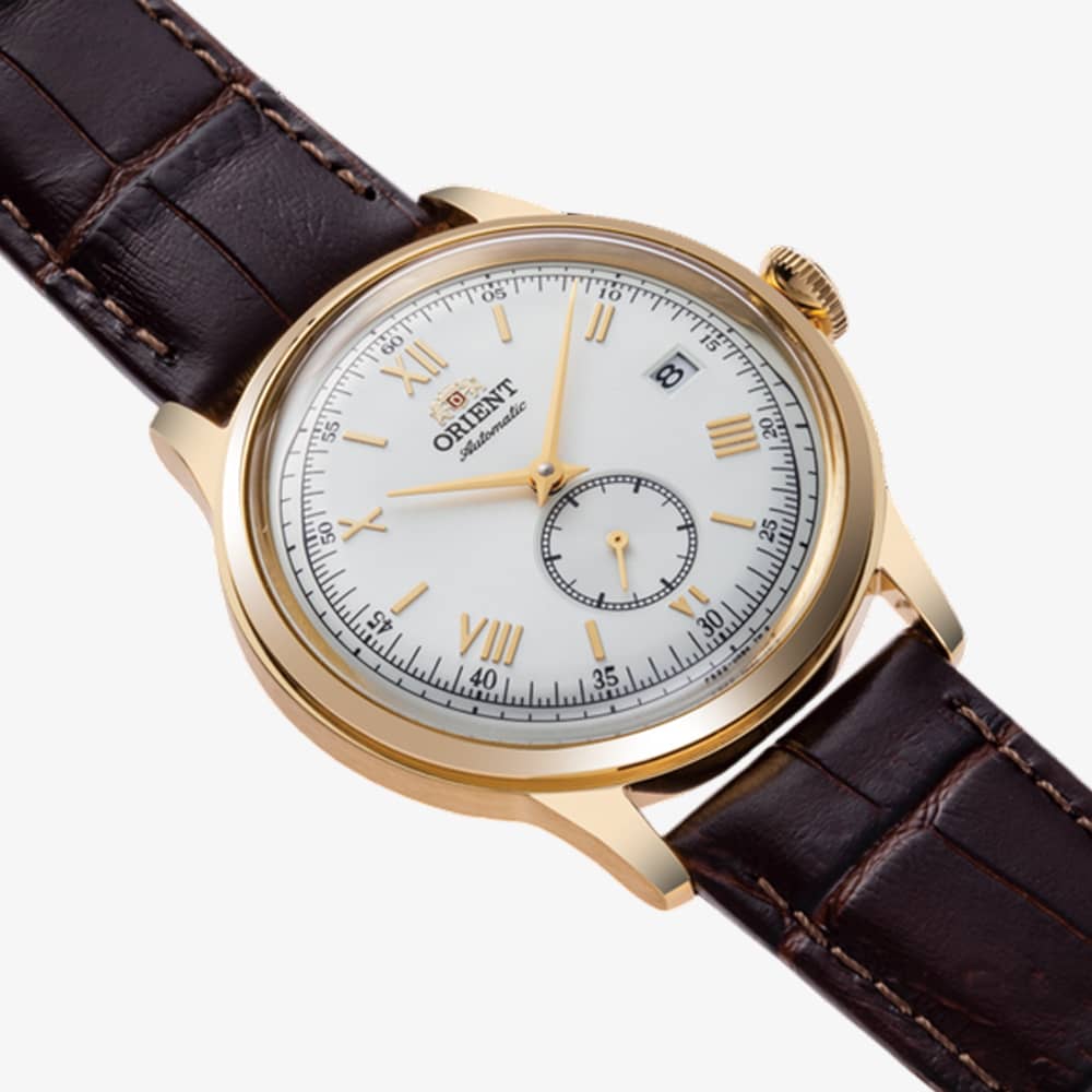 Orient Mens Bambino Small Seconds White Dial Leather Strap RA-AP0106S