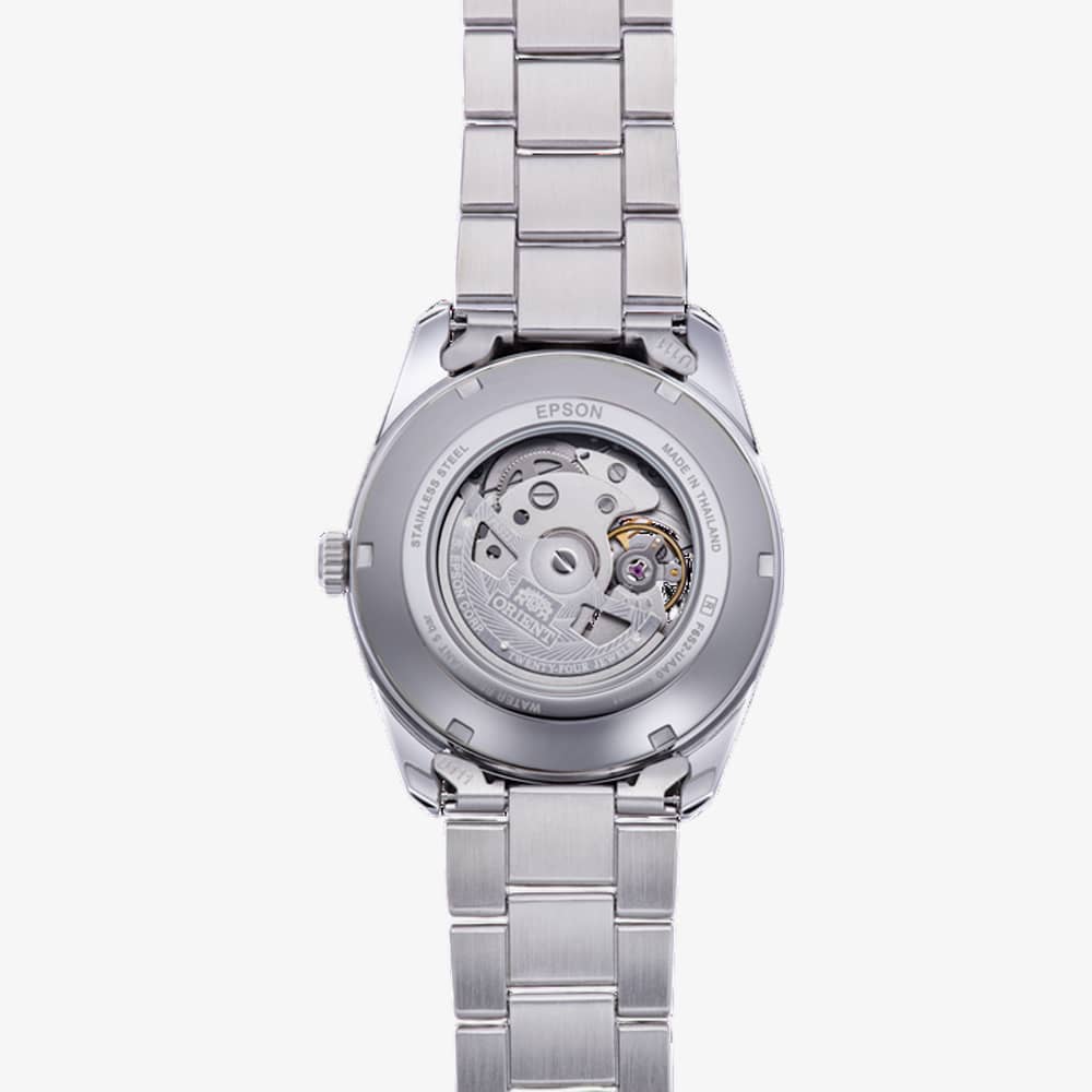 Orient Mens AR00 Semi Skeleton Red Dial Bracelet Watch RA-AR0010R