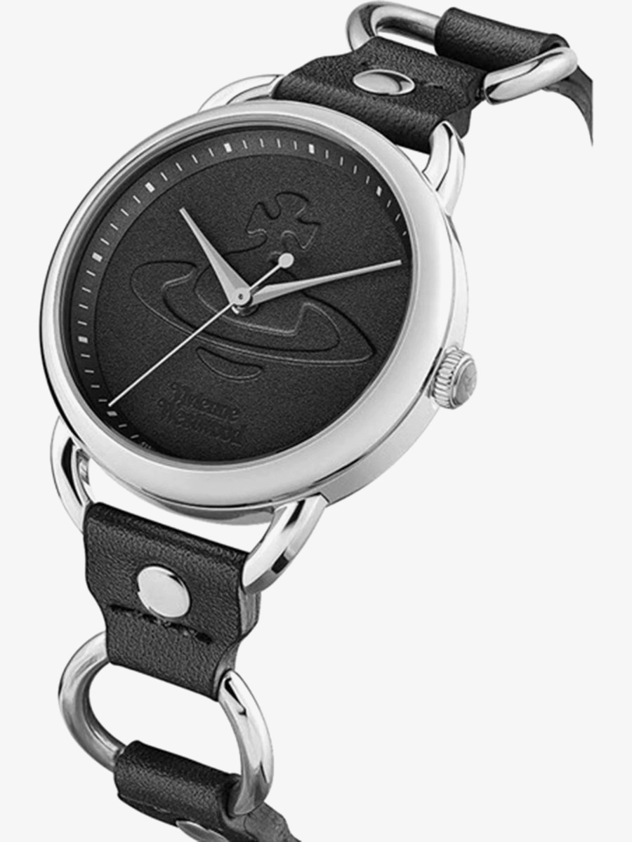 Vivienne Westwood Ladies Carnaby Black Dial Watch VV163BKSL