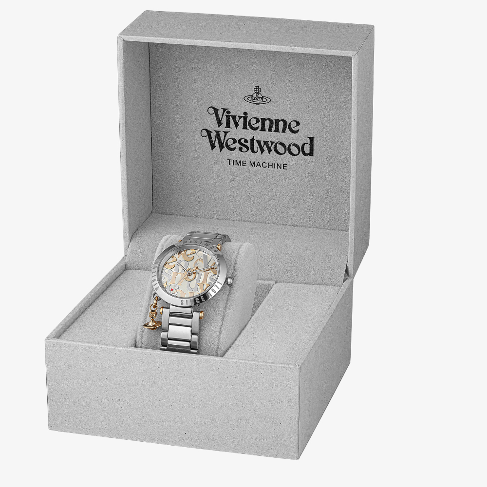 Vivienne Westwood Ladies Orb Logomania Silver Watch VV315WSSL 