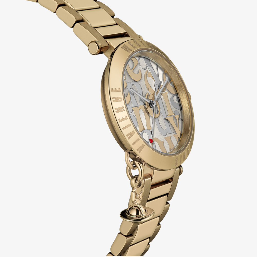 Vivienne Westwood Ladies Orb Logomania Champagne Watch VV315LWGGD 