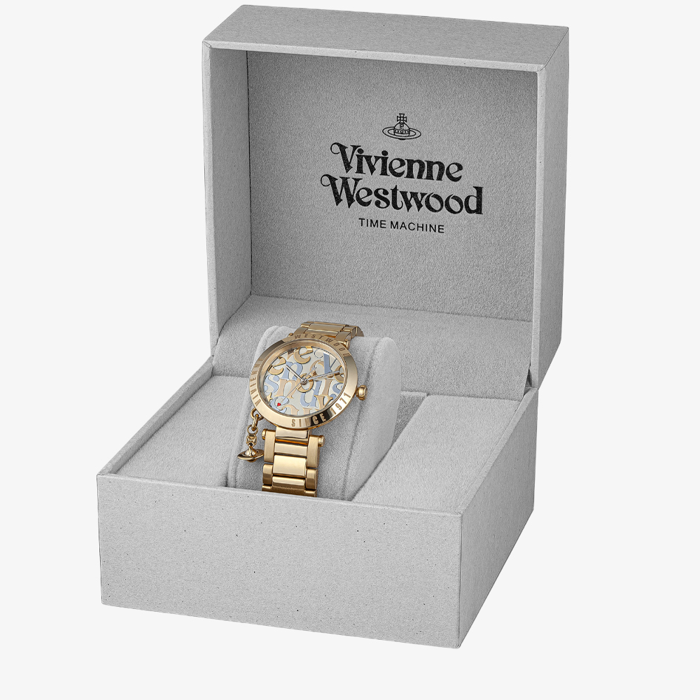 Vivienne Westwood Ladies Orb Logomania Champagne Watch VV315LWGGD 