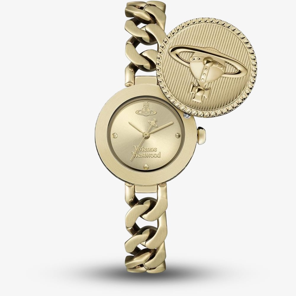 House of Watches - Vivienne Westwood Ladies Orb Gold Button Watch VV323CPGD