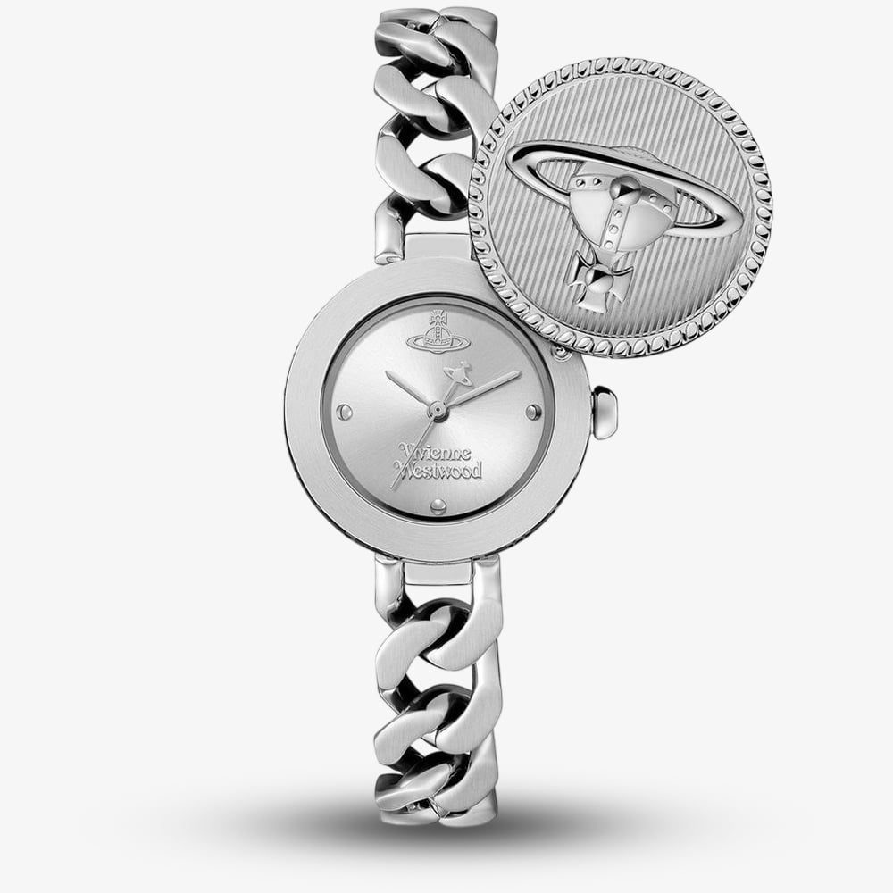 House of Watches - Vivienne Westwood Ladies Orb Silver Button Watch VV323WSSL