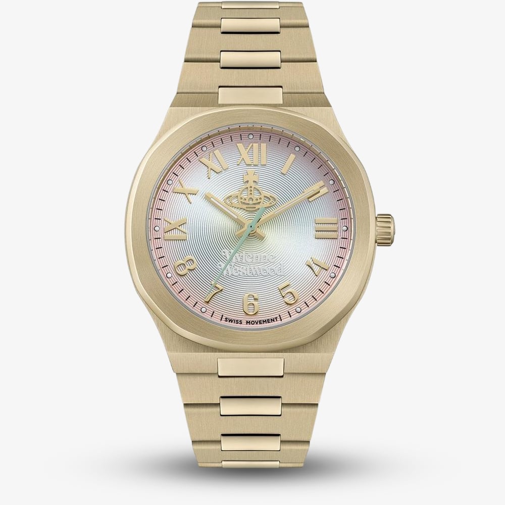 House of Watches - Vivienne Westwood Ladies Merton Gold Multicolour Dial Watch VV318MTGD
