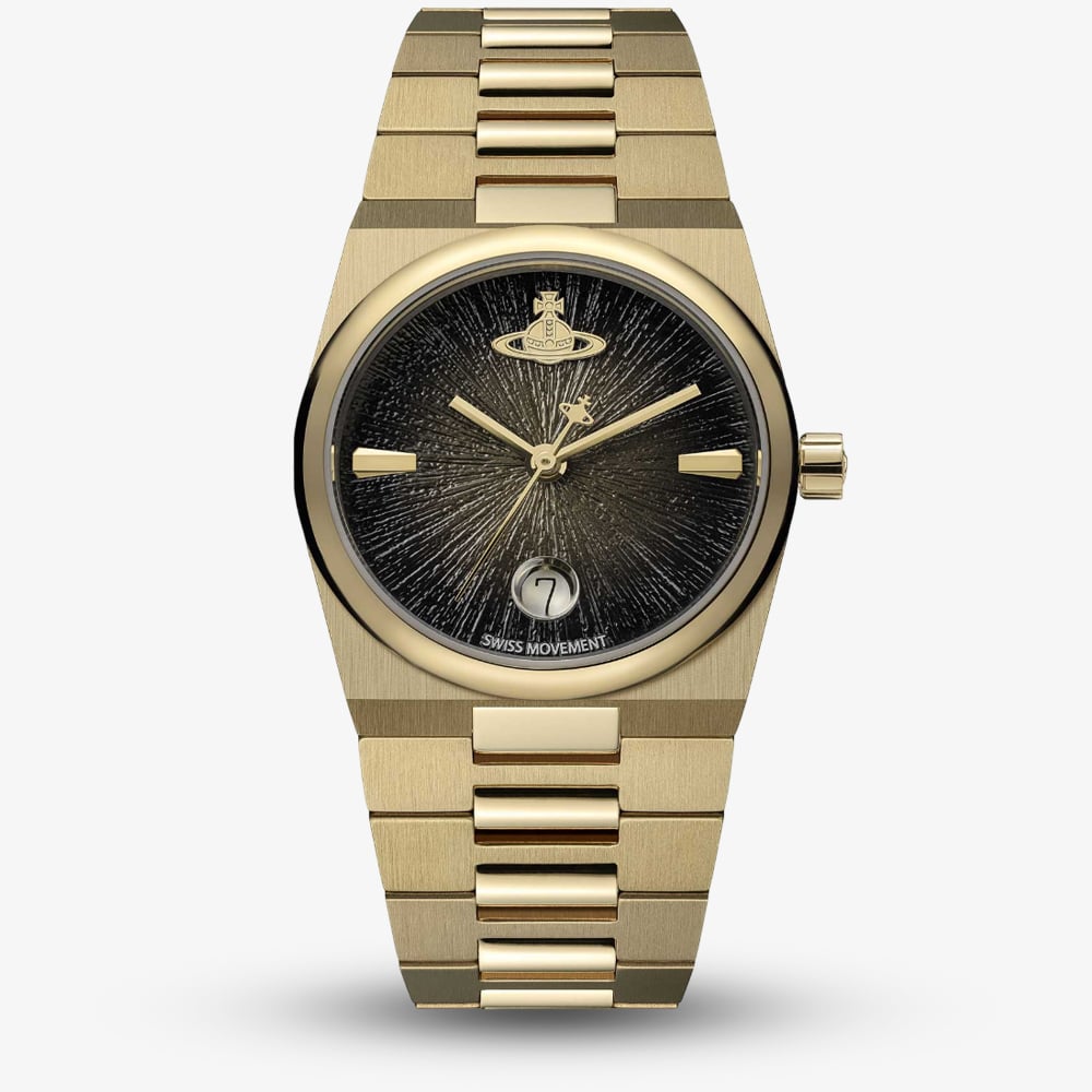 Vivienne Westwood VV332MTGD Ladies Hoxton Black Dial Watch