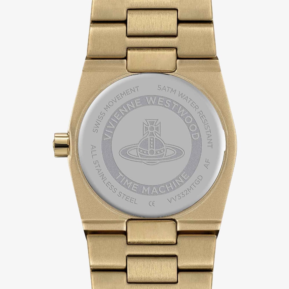 Vivienne Westwood Ladies Hoxton Gold Tone Black Dial Watch VV332MTGD