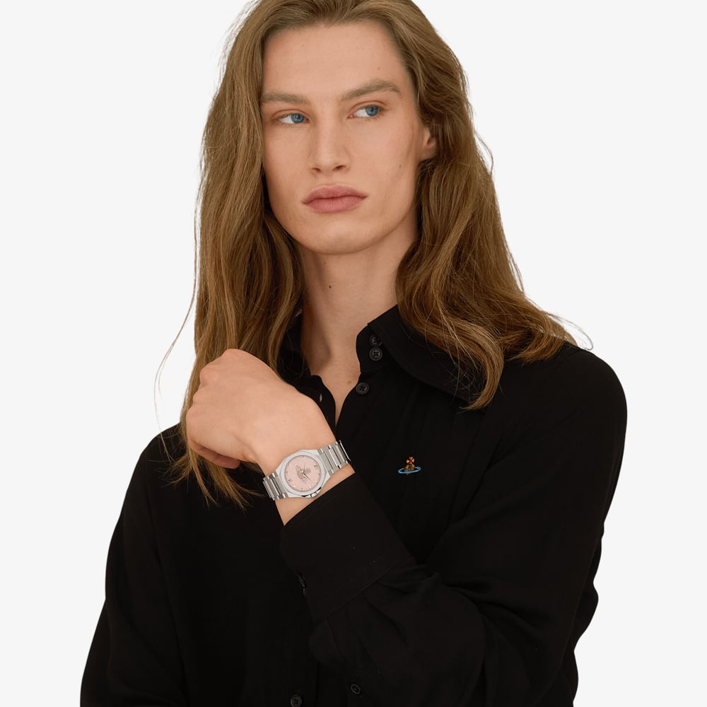 Vivienne Westwood Mens Aldgate Pink Dial Watch VV344PPKSL