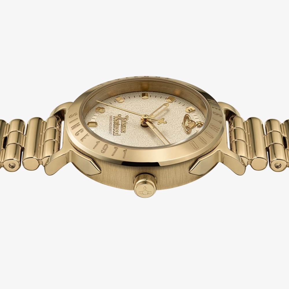 Vivienne Westwood Ladies Chelsea Gold Plated Watch VV346LGYGD