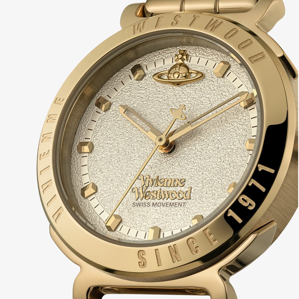 Vivienne Westwood Ladies Chelsea Gold Plated Watch VV346LGYGD