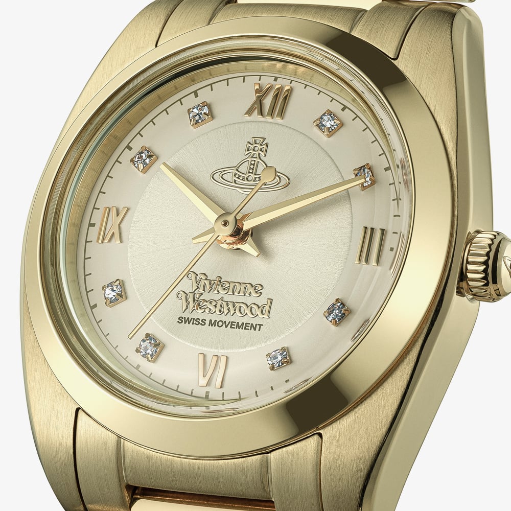Vivienne Westwood Ladies Tavistock Golden Bracelet Watch VV356LGYGD