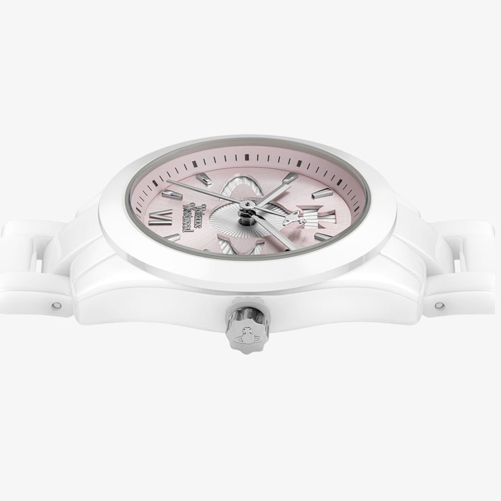 Vivienne Westwood Ladies Fenchurch Ceramica Pink Dial Watch VV358LPKWH
