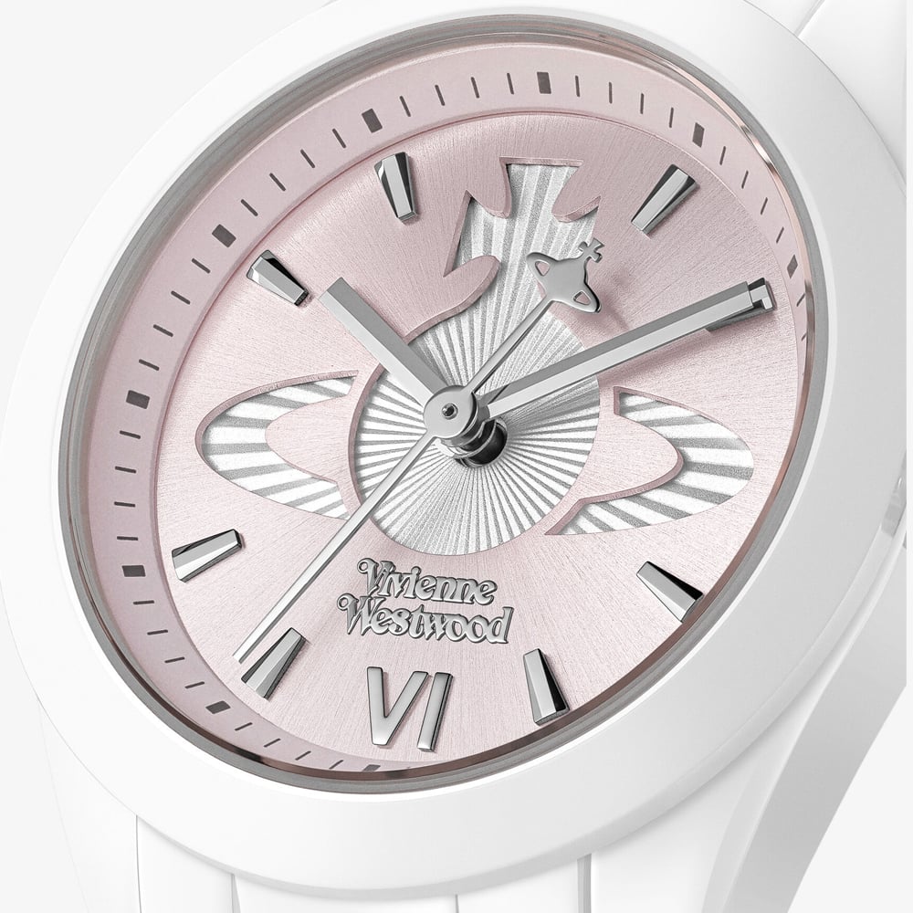 Vivienne Westwood Ladies Fenchurch Ceramica Pink Dial Watch VV358LPKWH