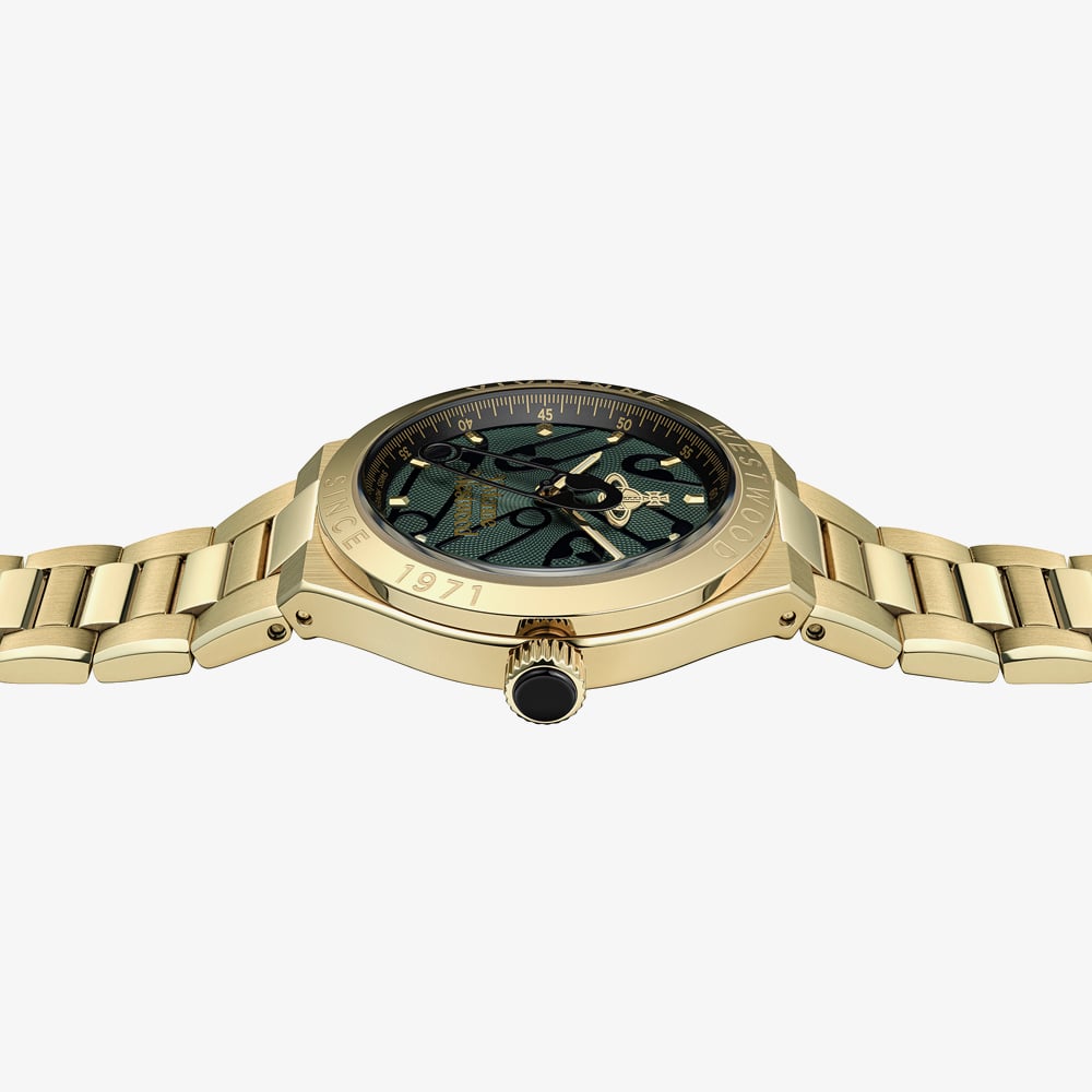 Vivienne Westwood Berwick Golden Paperclip Dial Bracelet Watch VV345GRGD