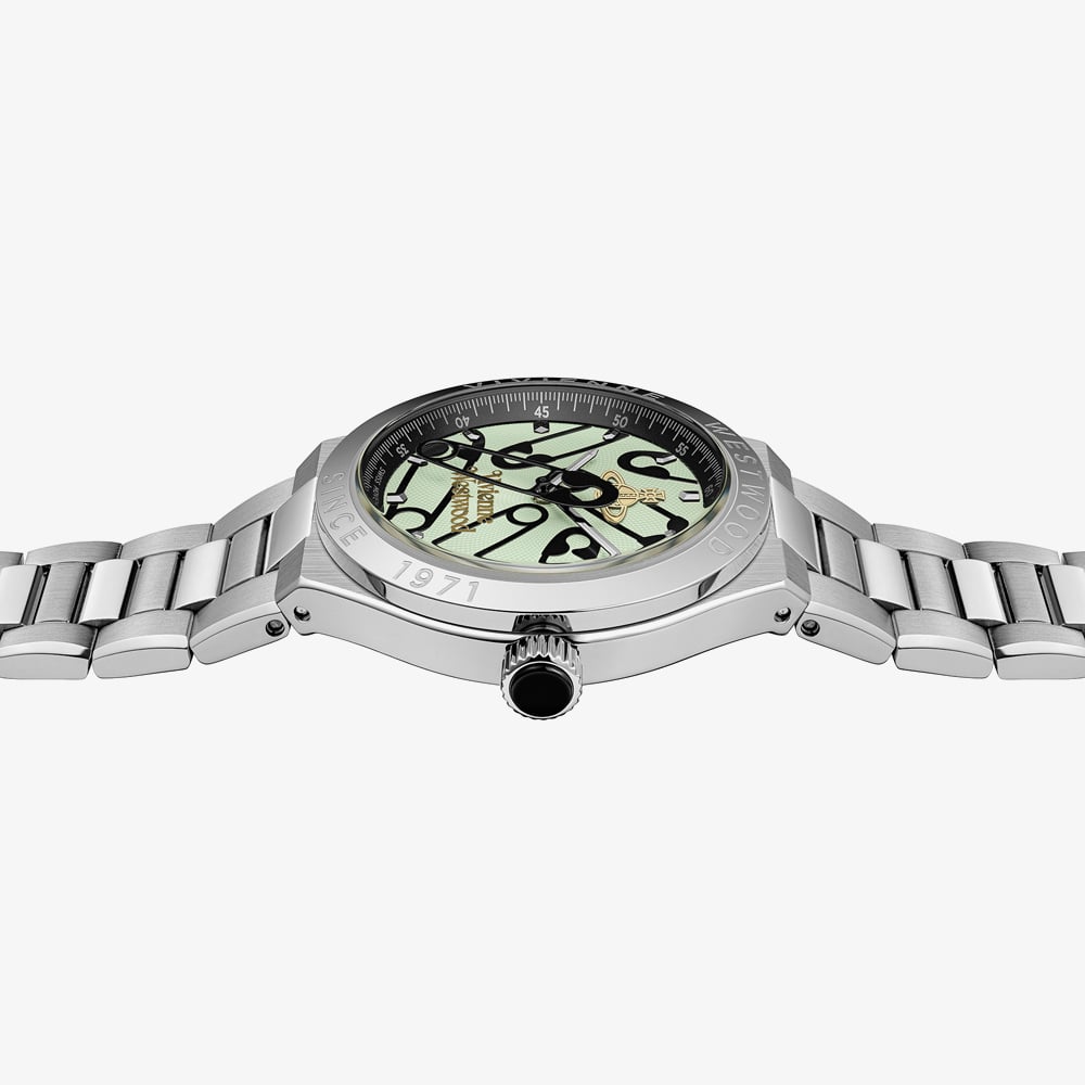 Vivienne Westwood Berwick Silver Paperclip Dial Bracelet Watch VV345LUMSL