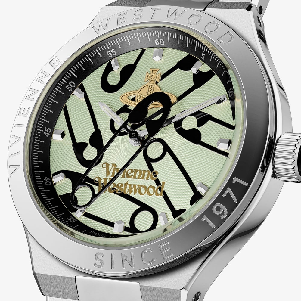 Vivienne Westwood Berwick Silver Paperclip Dial Bracelet Watch VV345LUMSL