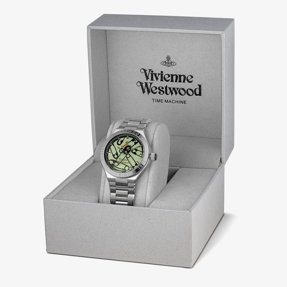 Vivienne Westwood Berwick Silver Paperclip Dial Bracelet Watch VV345LUMSL