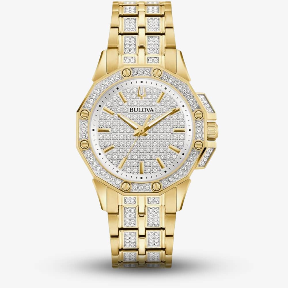 House of Watches - Bulova Ladies Octava Crystal Two Tone Watch 98L302